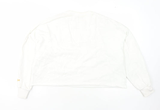 Lee White Pullover Sweatshirt - Unisex Adults L