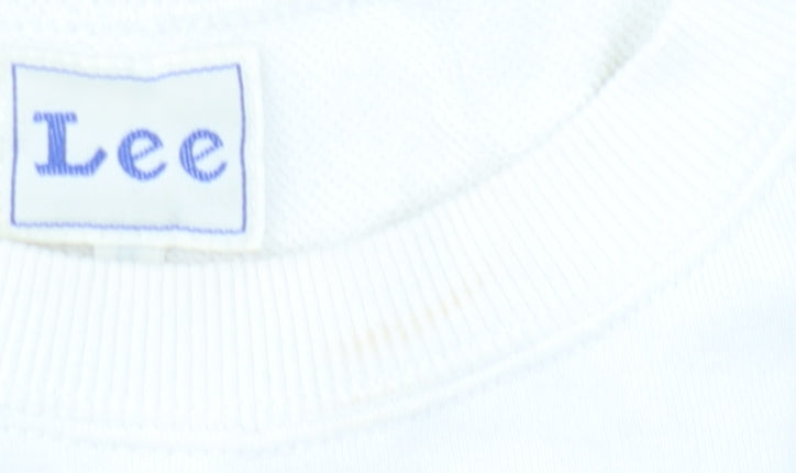 Lee White Pullover Sweatshirt - Unisex Adults L