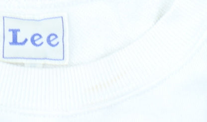 Lee White Pullover Sweatshirt - Unisex Adults L