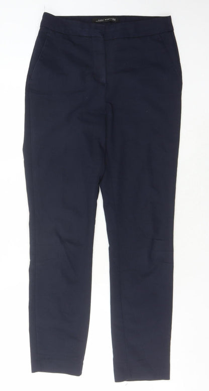 Zara Women Blue Straight Trousers Size 8