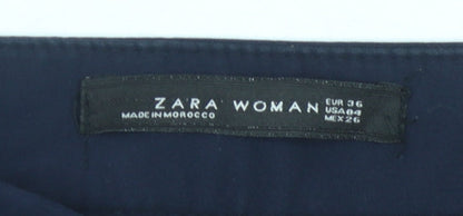 Zara Women Blue Straight Trousers Size 8