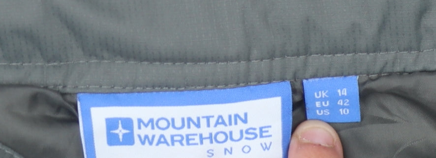 Mountain Warehouse Women's Grey Snow Pants, Size 14