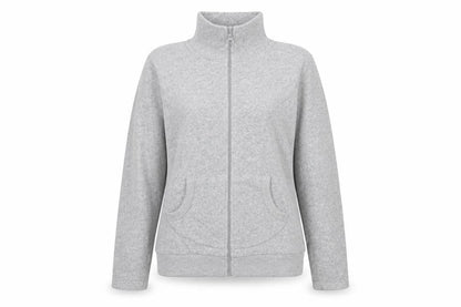 Clobbaustin Grey Women's Sweatshirt Size 12-14 Zip High Neck