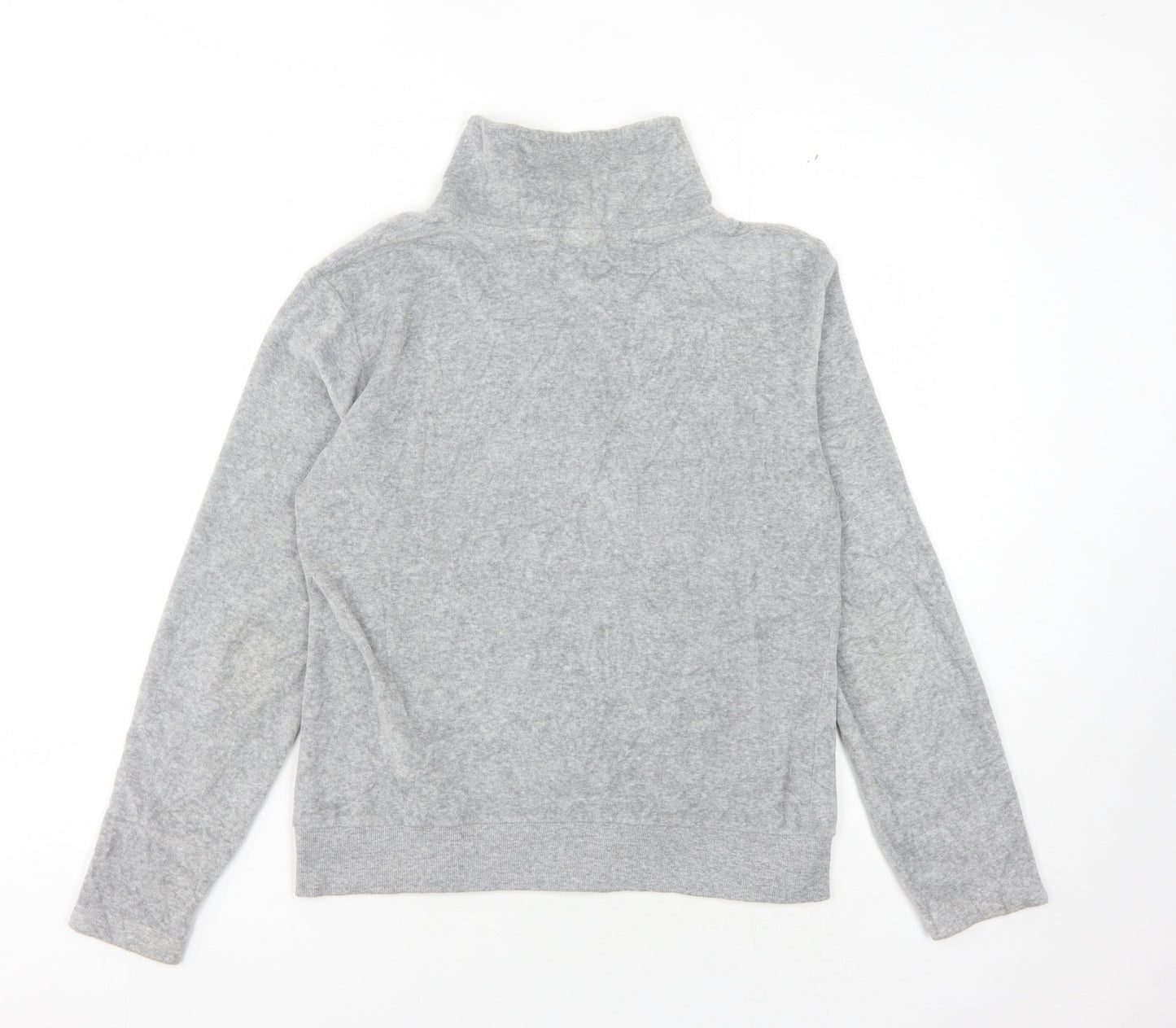 Clobbaustin Grey Women's Sweatshirt Size 12-14 Zip High Neck