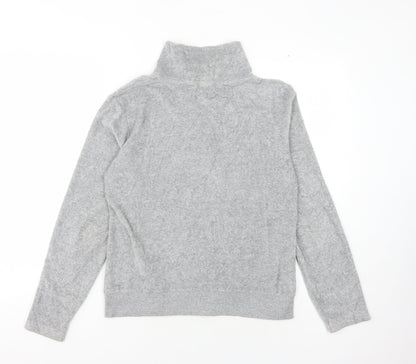 Clobbaustin Grey Women's Sweatshirt Size 12-14 Zip High Neck