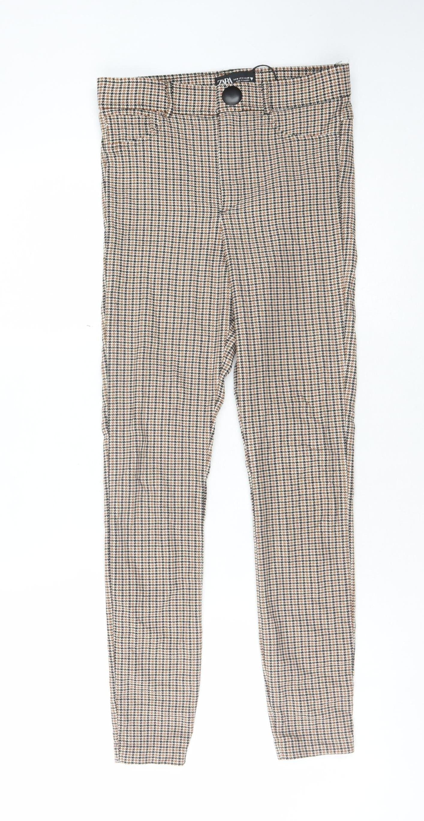 Womens UK Size M Zara Slim Fit  Multicoloured Trousers