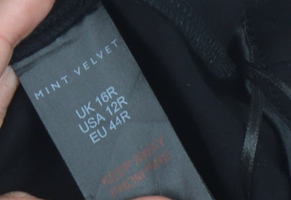 Mint Velvet Women's Black Trousers UK 16