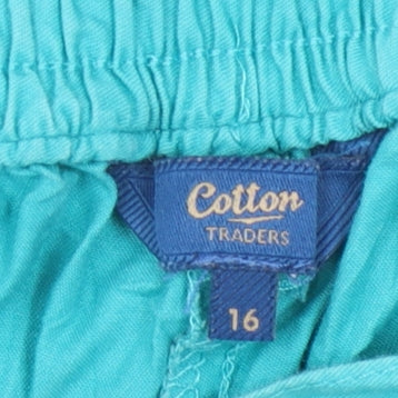 Womens UK Size 16 Cotton Traders   Blue Trousers