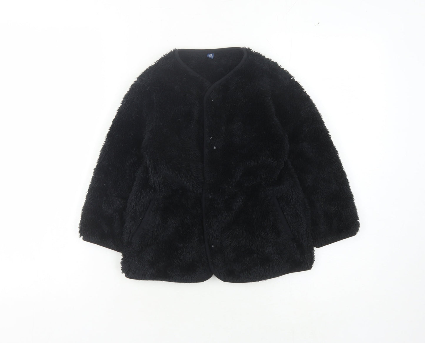 Uniqlo Girls Black Fleece Jacket 3-4 Years