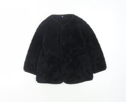 Uniqlo Girls Black Fleece Jacket 3-4 Years