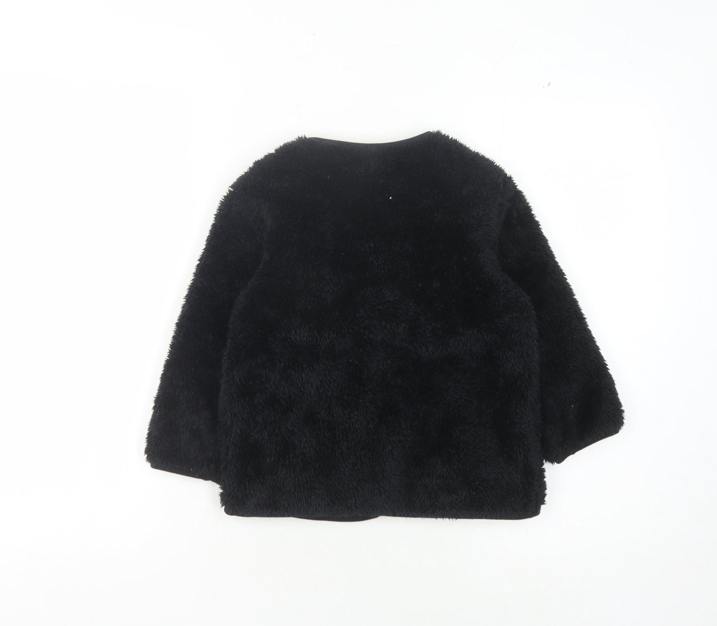 Uniqlo Girls Black Fleece Jacket 3-4 Years