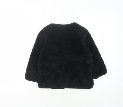 Uniqlo Girls Black Fleece Jacket 3-4 Years