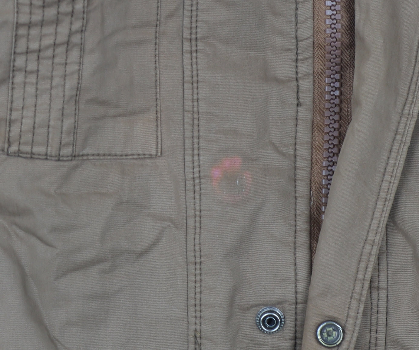 Mens UK Size L Confate Brown Bomber Jacket