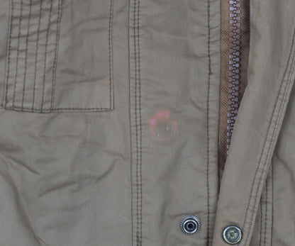Mens UK Size L Confate Brown Bomber Jacket