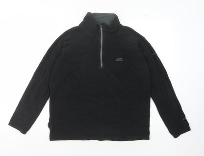 Trespass Men's Black Fleece 1/2 Zip Sweatshirt M