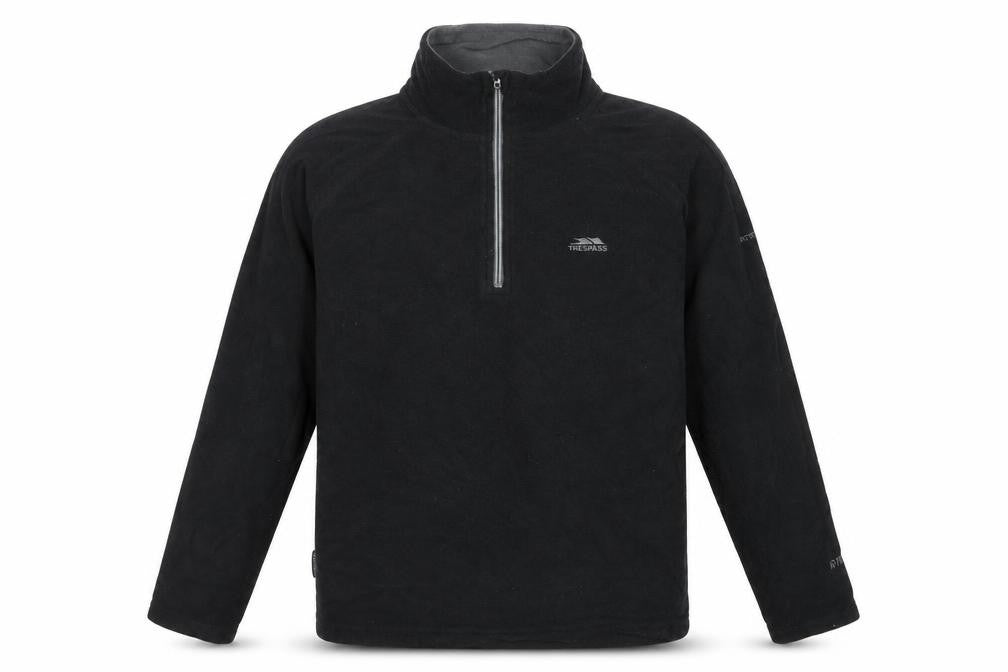 Mens UK Size M Trespass Black 1/2 Zip Sweatshirt