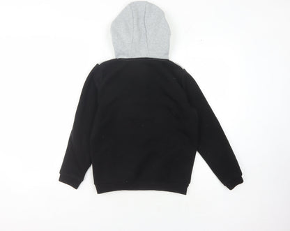 Slazenger Boys Full Zip Hoodie Black Grey 11-12 Years