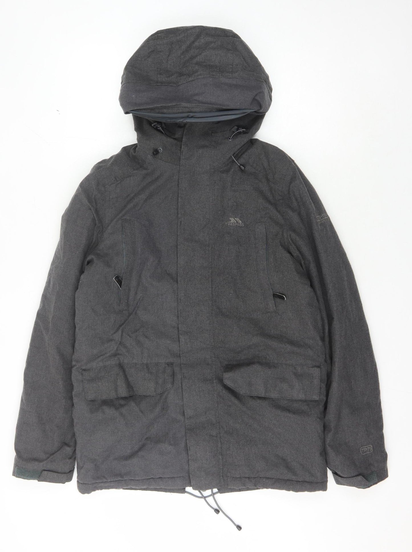 Mens UK Size 2XS Trespass Grey Parka Coat