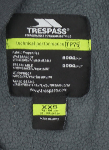 Mens UK Size 2XS Trespass Grey Parka Coat