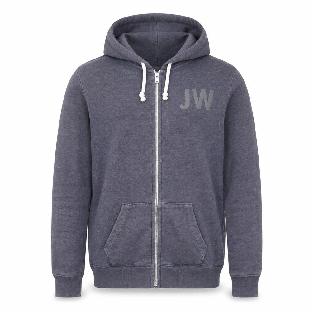 Mens UK Size L Jack Wills Blue Full Zip Hoodie