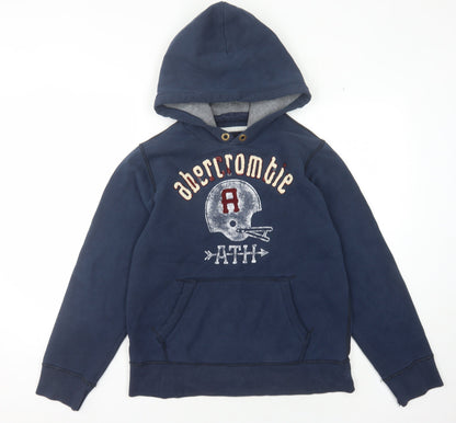 Abercrombie Unisex Blue Pullover Hoodie XL