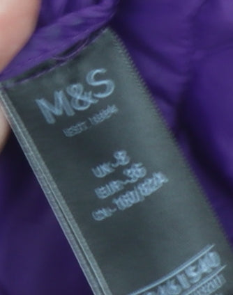 Womens UK Size 10 Marks and Spencer Purple Puffer Jacket