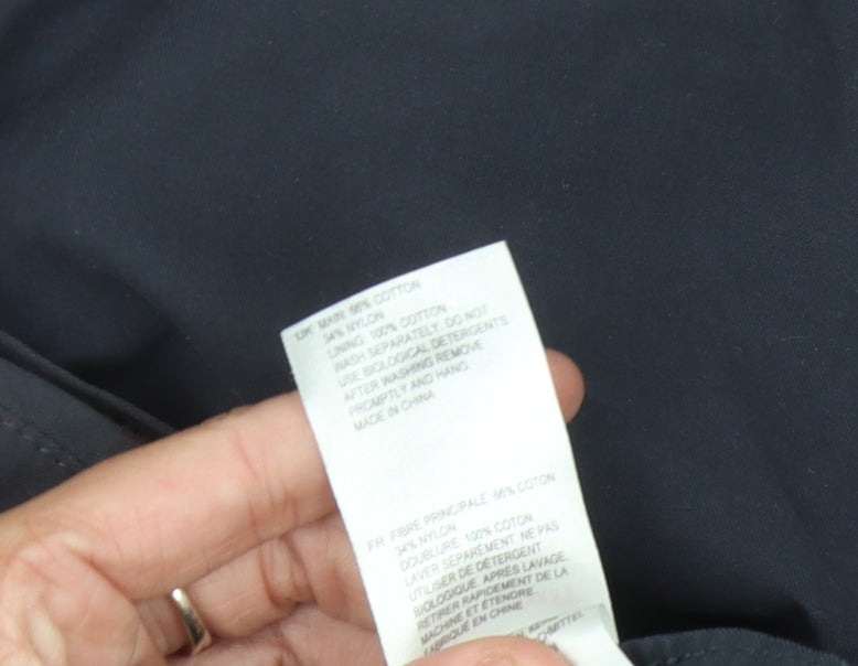 White Stuff Men's Blue Hooded Jacket, Size Large