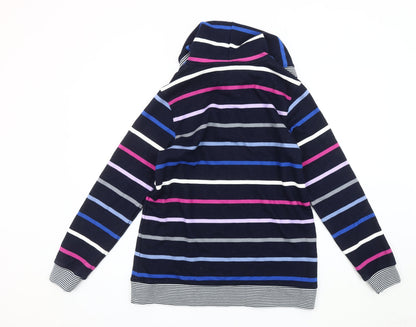 Unisex Adults UK Size S Lands' End Multicoloured Henley Hoodie