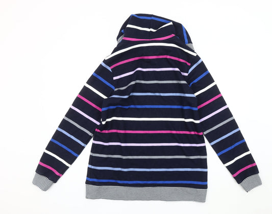 Unisex Adults UK Size S Lands' End Multicoloured Henley Hoodie