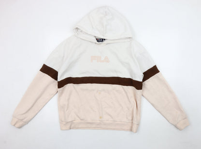 Unisex Adults UK Size L  White Pullover Hoodie