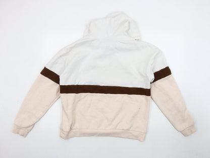 Unisex Adults UK Size L  White Pullover Hoodie