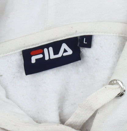 Unisex Adults UK Size L  White Pullover Hoodie