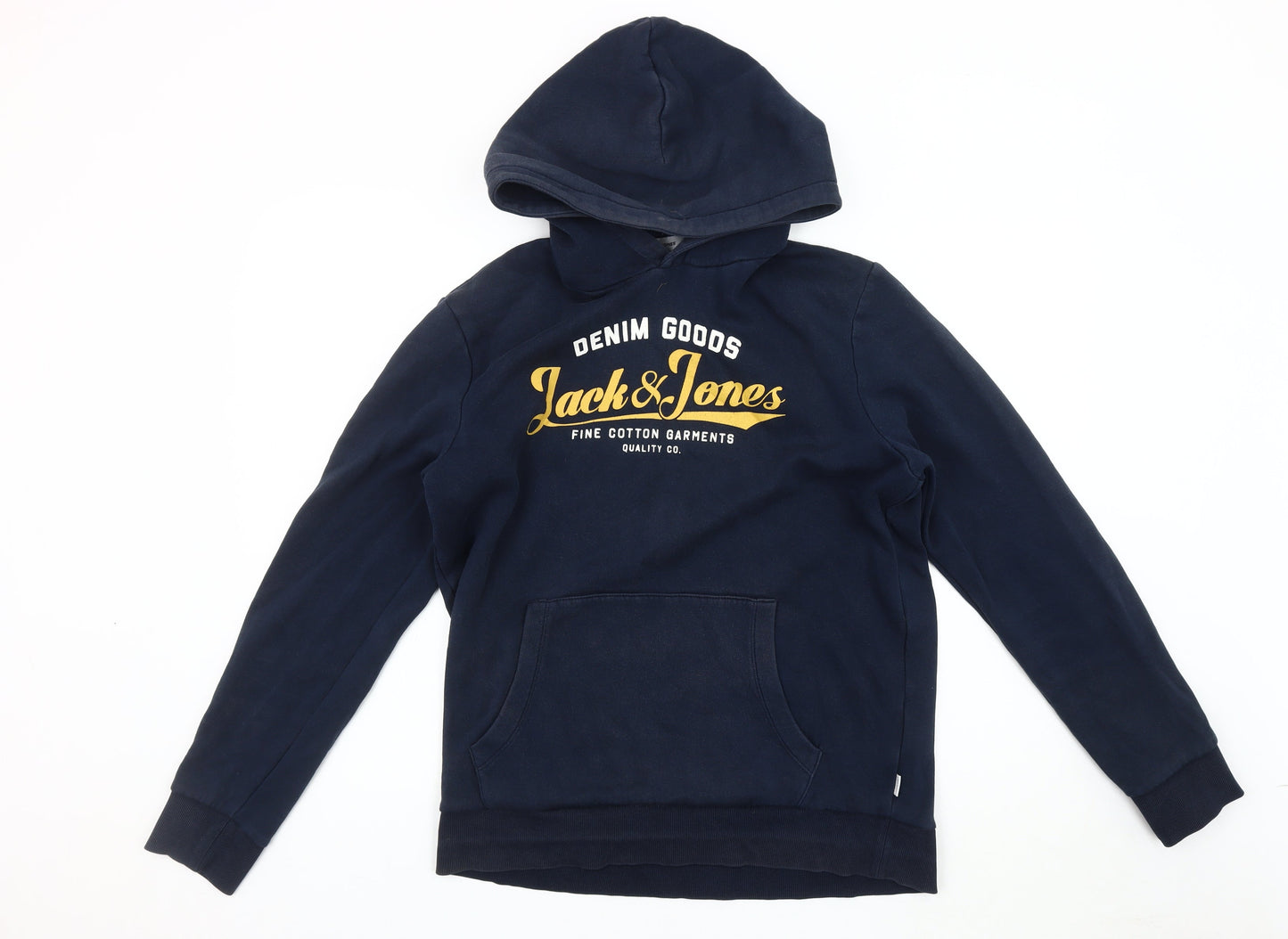 Mens UK Size L JACK & JONES Blue Pullover Hoodie