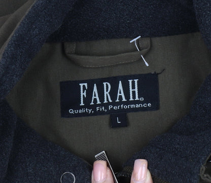 Mens UK Size L Farah Brown Basic Jacket