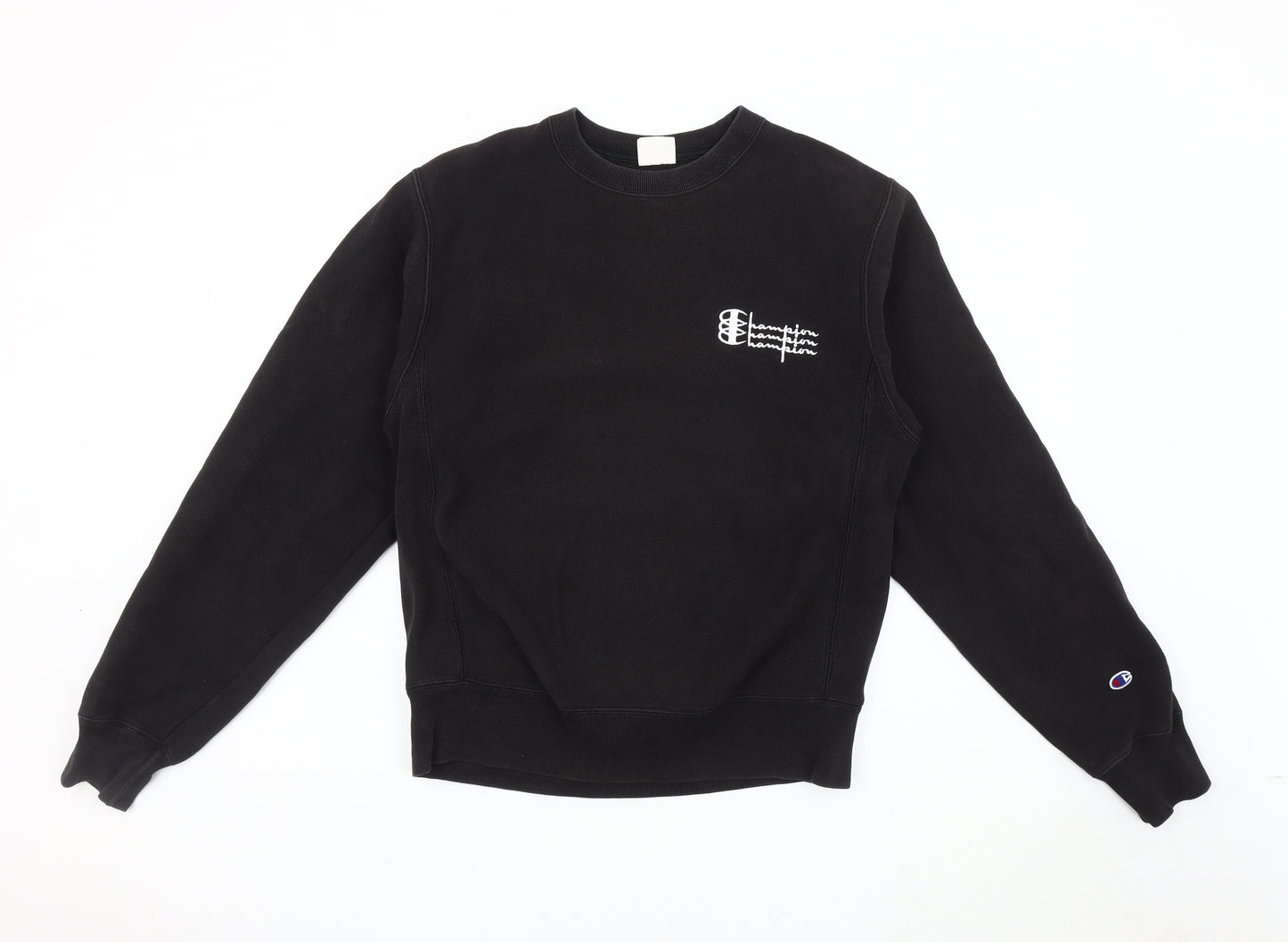 Mens UK Size S Champion Black Pullover Sweatshirt