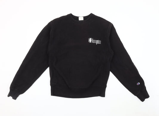 Mens UK Size S Champion Black Pullover Sweatshirt