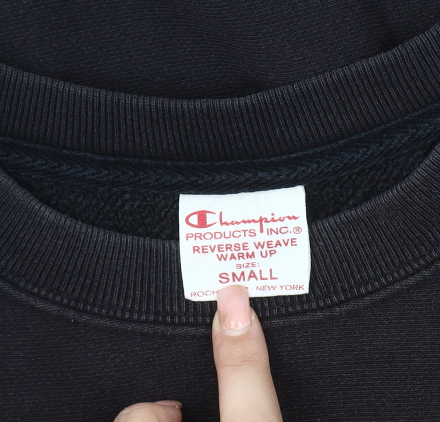 Mens UK Size S Champion Black Pullover Sweatshirt