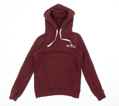 Womens UK Size S Jack Wills Red Pullover Hoodie