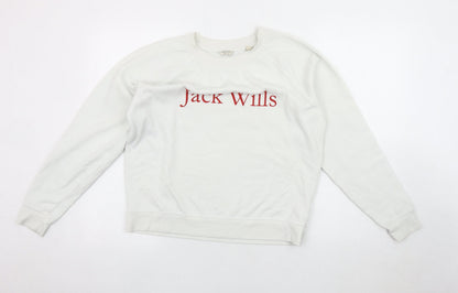 Womens UK Size 6 Jack Wills White Pullover Sweatshirt