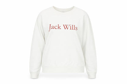 Womens UK Size 6 Jack Wills White Pullover Sweatshirt