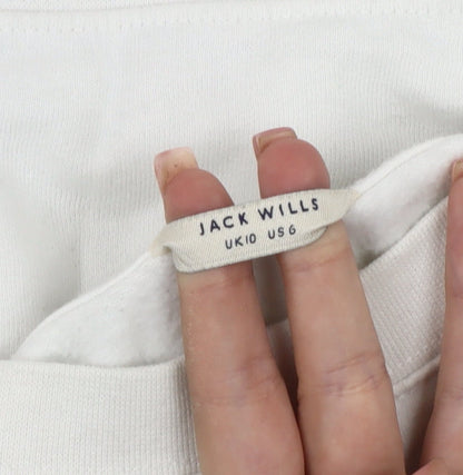 Womens UK Size 6 Jack Wills White Pullover Sweatshirt