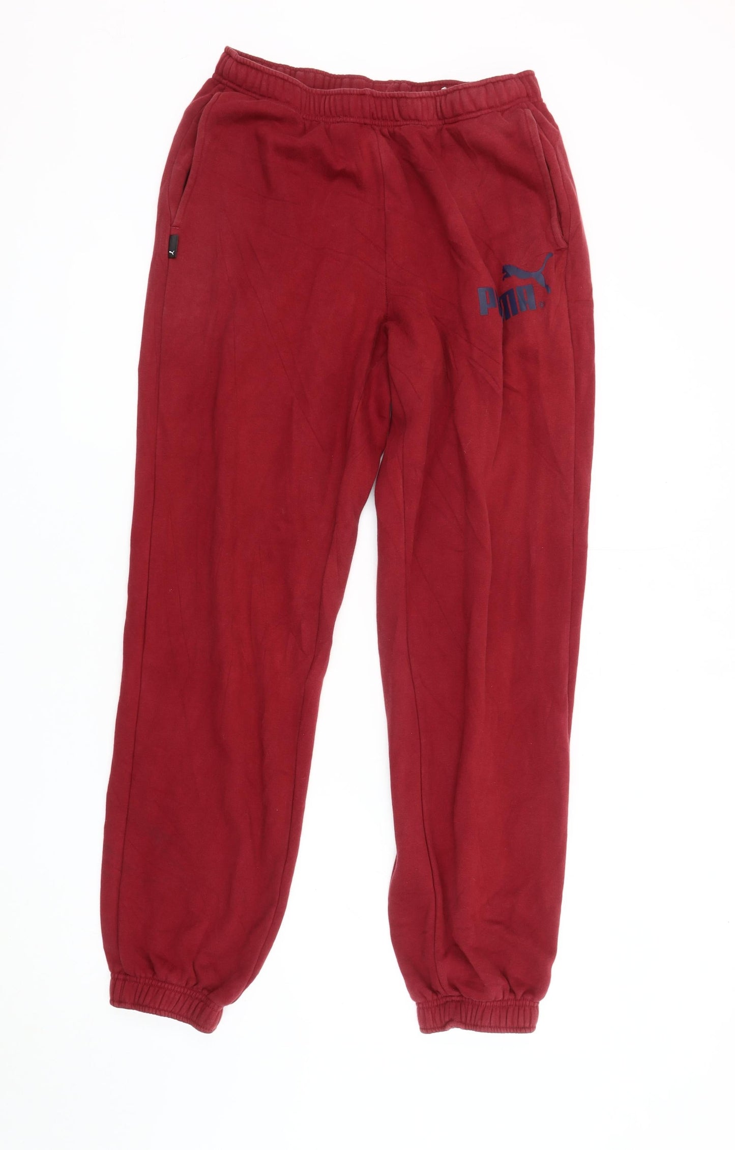 Puma Men's Red Jogger Trousers M Fleece