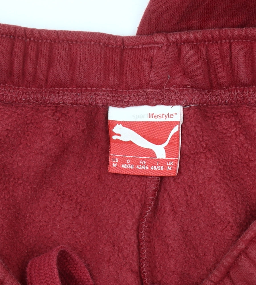 Puma Men's Red Jogger Trousers M Fleece