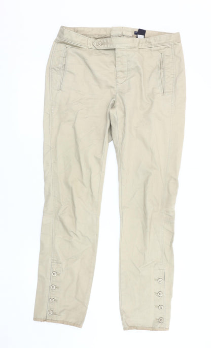 Womens UK Size 12 Gap Regular Fit  Beige Trousers