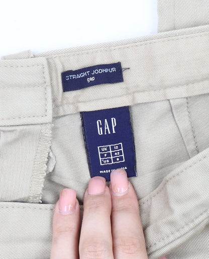 Womens UK Size 12 Gap Regular Fit  Beige Trousers