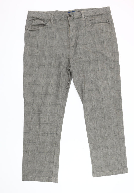 Mens UK Size 42 Cotton Traders   Grey Trousers