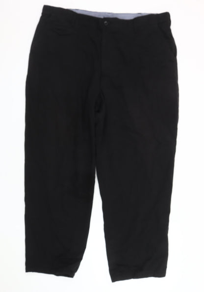 Pegasus Men's Black Cotton Trousers, Size 40, Excellent Condition