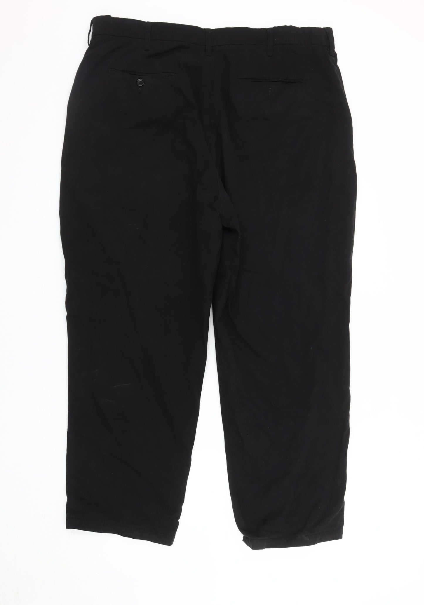 Pegasus Men's Black Cotton Trousers, Size 40, Excellent Condition