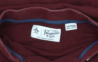 Original Penguin Men's Red Polo, 2XL, Short Sleeve