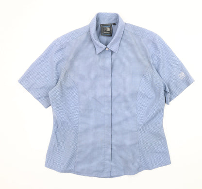 Karrimor Women's Blue Check Button-Up Shirt Size 14
